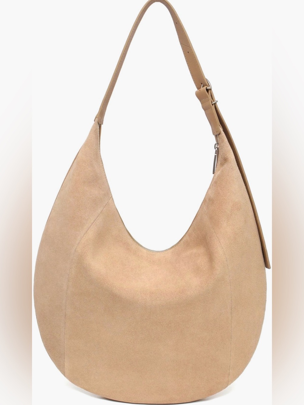 Thacker Oversized Wyatt Suede Hobo Shoulder Bag in Beige Nutmeg NWT - Picture 4 of 7